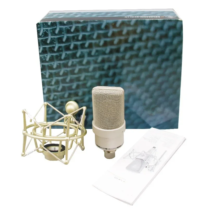 ميكروفون مكثف سلكي، ميكروفون أسود، شبكة أغاني k حية، غشاء كبير لتسجيل الاستوديو الاحترافي #5