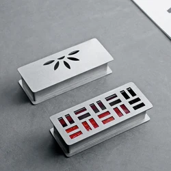 Porta palillos acero inoxidable retro – Diseño hueco con pulsador