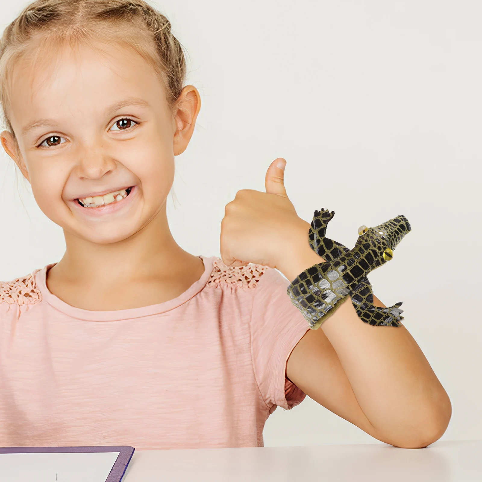 

4 Pcs Bracelet Kids Slap Wristb Realistic Animal Party Favors Adjustable Size Multiple Colors Children Jewelry Fun