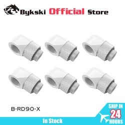 BYKSKI 6pcs G1/4'' thread 90 degree Rotary Fittings Adapter Rotating 90 Degrees Water Cooling Adaptors B-RD90-X