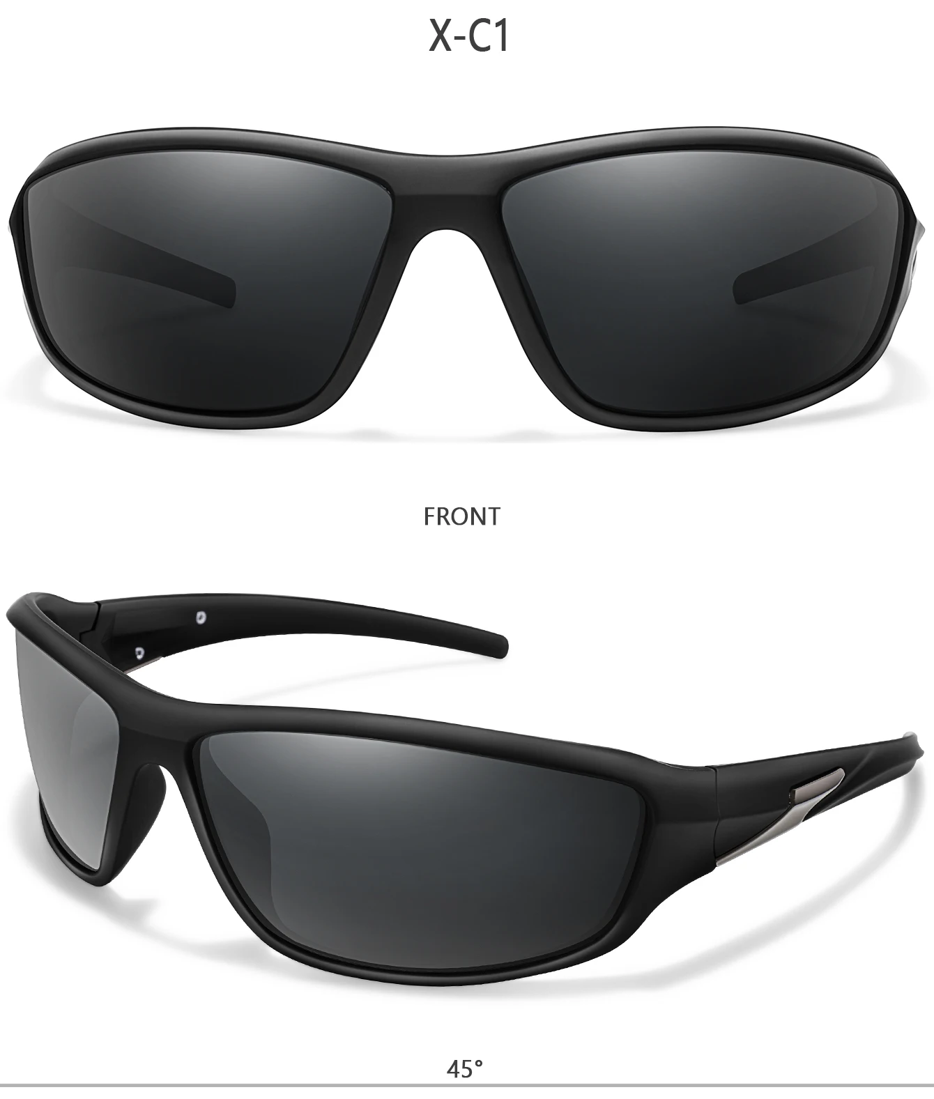 Polarisierte Sonnenbrille für Herren im Camo-Militärstil, UV400-Schutz für Radfahren, Reiten, Angeln, Laufen und Autofahren, Festival-Geschenk – Detail 8