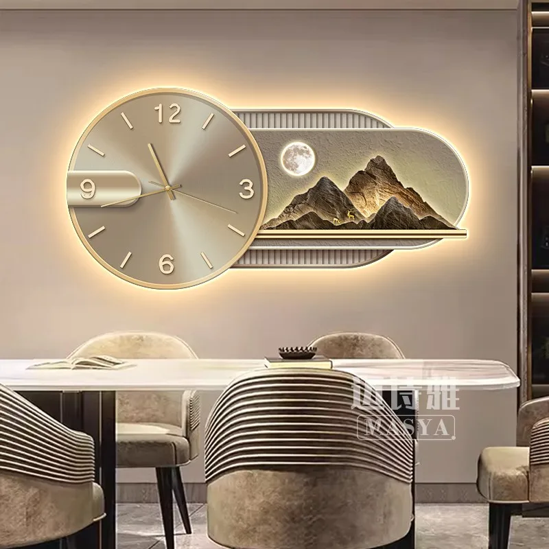 

Led Art Mural Wall Clocks Luxury Digital Interior Aesthetic Silent Wall Watch Restaurant Nordic Horloge Murale Home Decoration