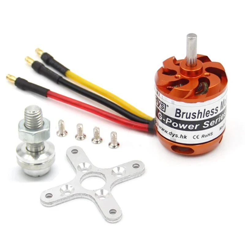 DYS D3542 3542 1000KV 1250KV 1450KV Brushless Motor 2~4S Lipo 5mm Shaft Diameter Gold and Silver For 70A ESC Fixed-wing Drones