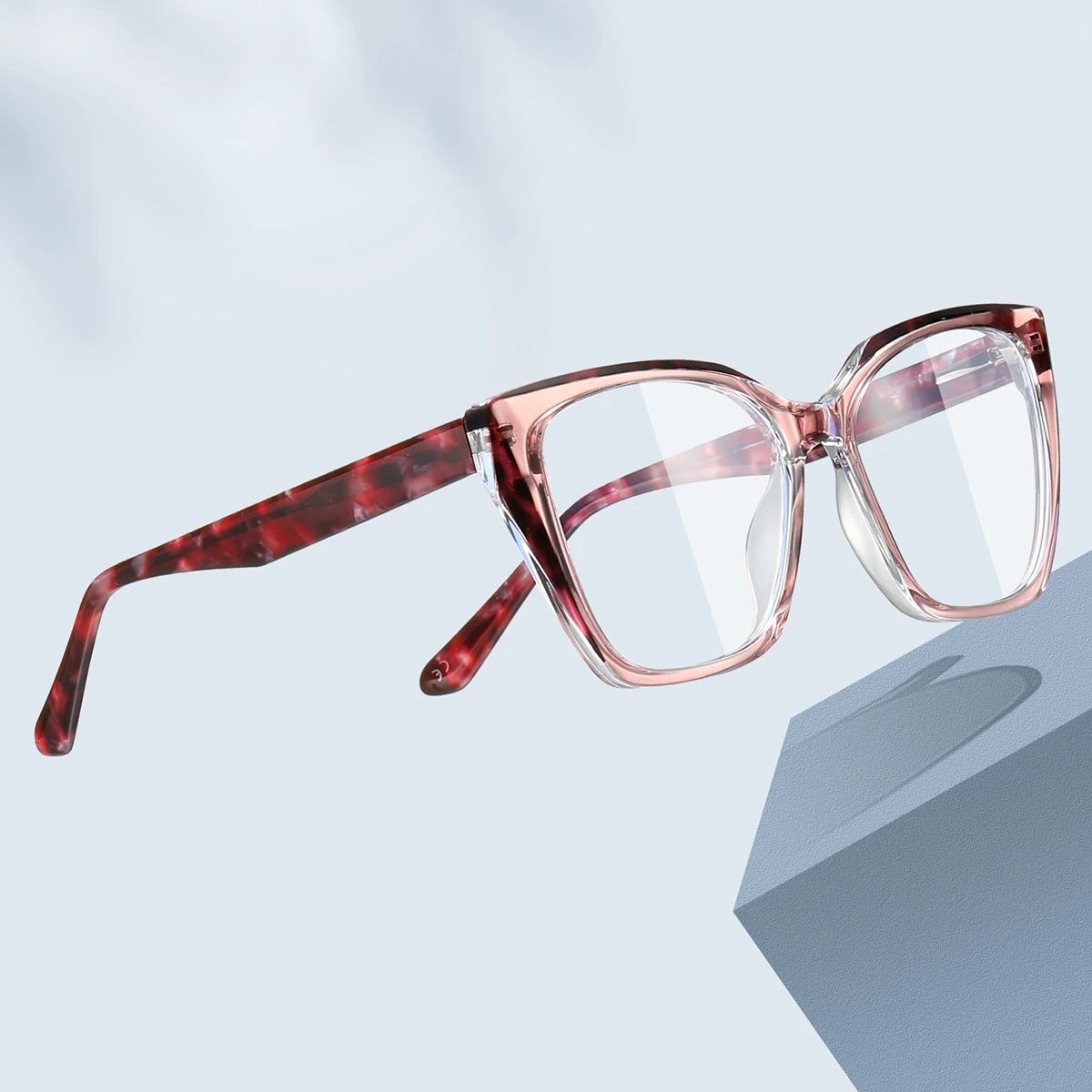 نظارات طبية JMISUS الرائعة على شكل عين القطة للنساء، نظارات قصر النظر الضوئية المربعة