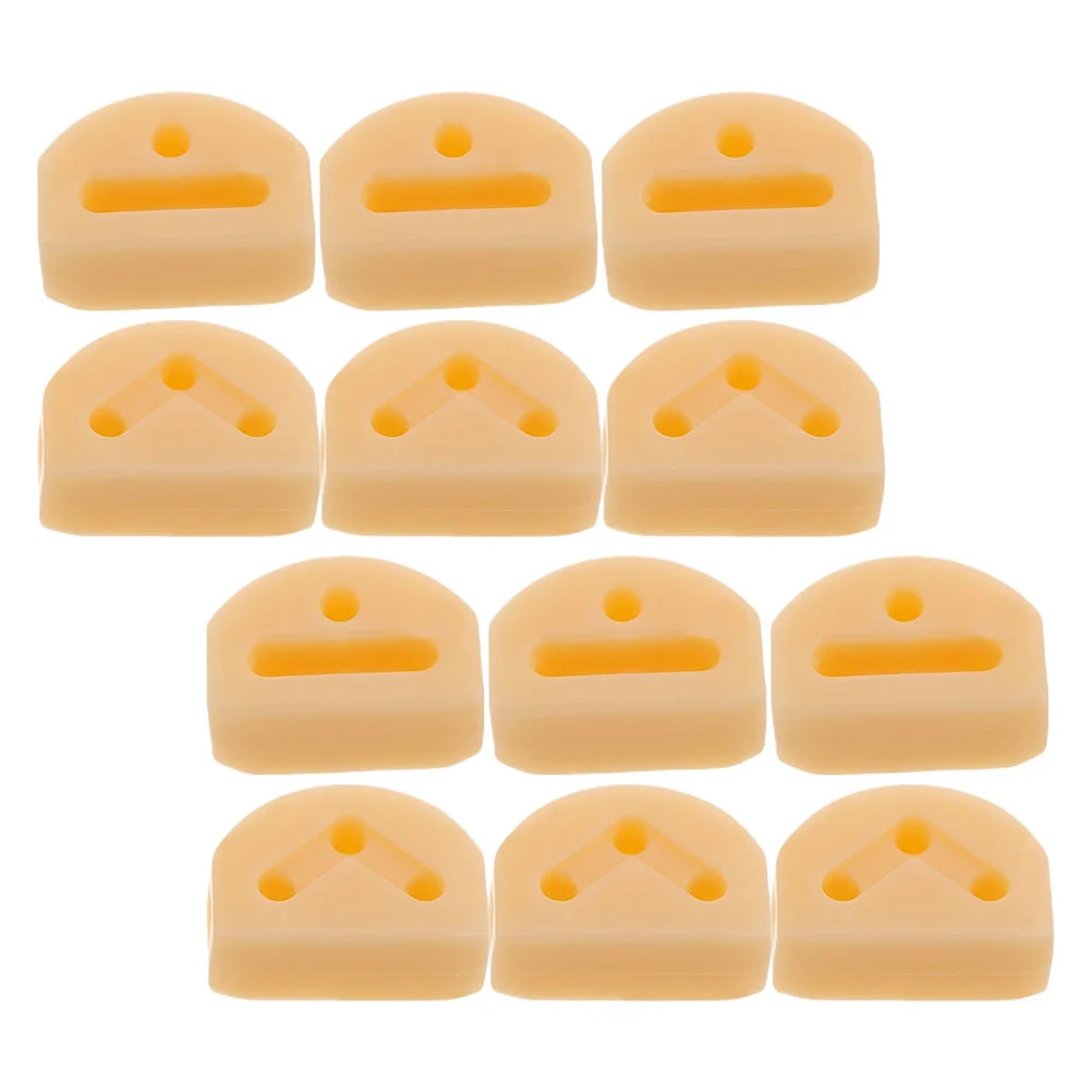 

12 Pcs Guitar String Fastener 3 Holes Plastic Guitar String Bridge Beads For Acoustic Classical Guitar And Nylon String Guitar U