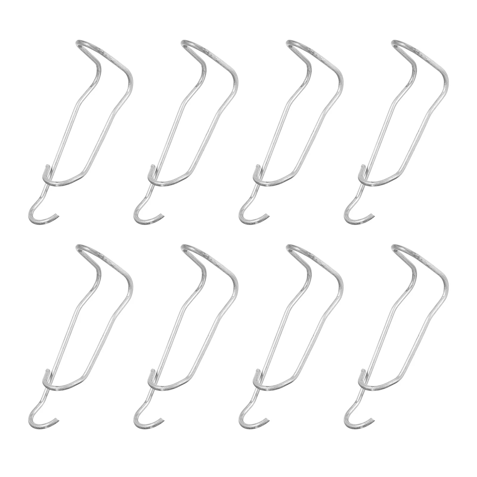 

8 Pcs Metal Steel Pipe Fixing Buckle Garden Stake Clips Stakes Connectors Trellis Vine Wire for Plants Support