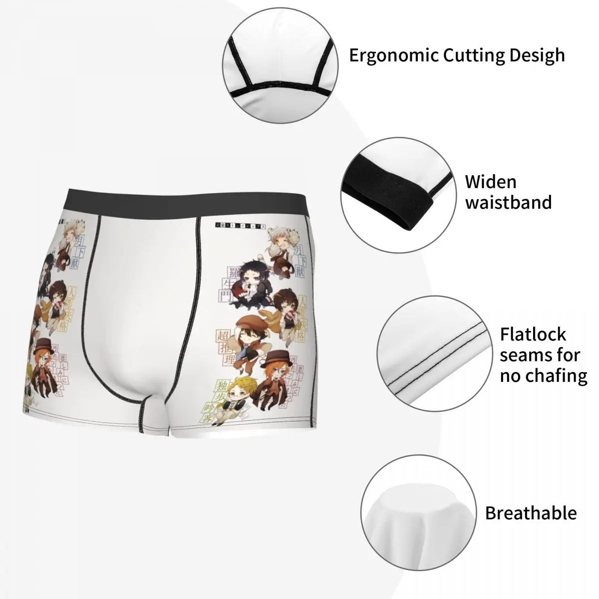 Bungou Stray Dogs Chuuya Nakahara Man\'scosy Boxer Briefs,3D printing Underpants, Highly Breathable Top Quality Birthday Gifts