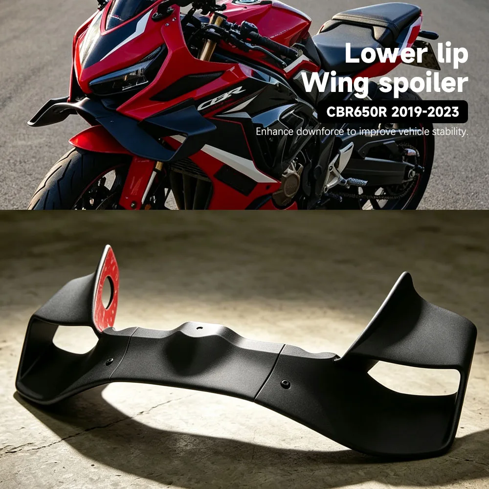 Fixed Wind Wing For Honda CBR650R CBR 650R 2019 2020 2022 2023 Motorcycle Aerodynamic Front Spoiler Lower lip Wing Downforce