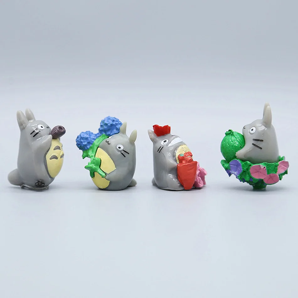 12-teiliges Set Totoro-Figuren Mini-Statuen Niedliche Mikro-Landschaft Auto-Ornament Miyazaki Hayao Serie Kindergeschenk Dekorative Sammlerstücke – Detail 4