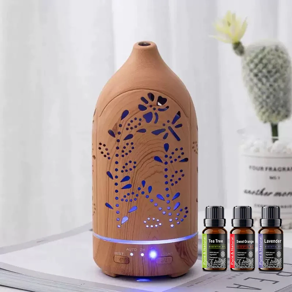 Lavender Hollow Ultrasonic Aromatherapy Diffuser  7 Color LED Lights, Quiet & Auto Shut Off