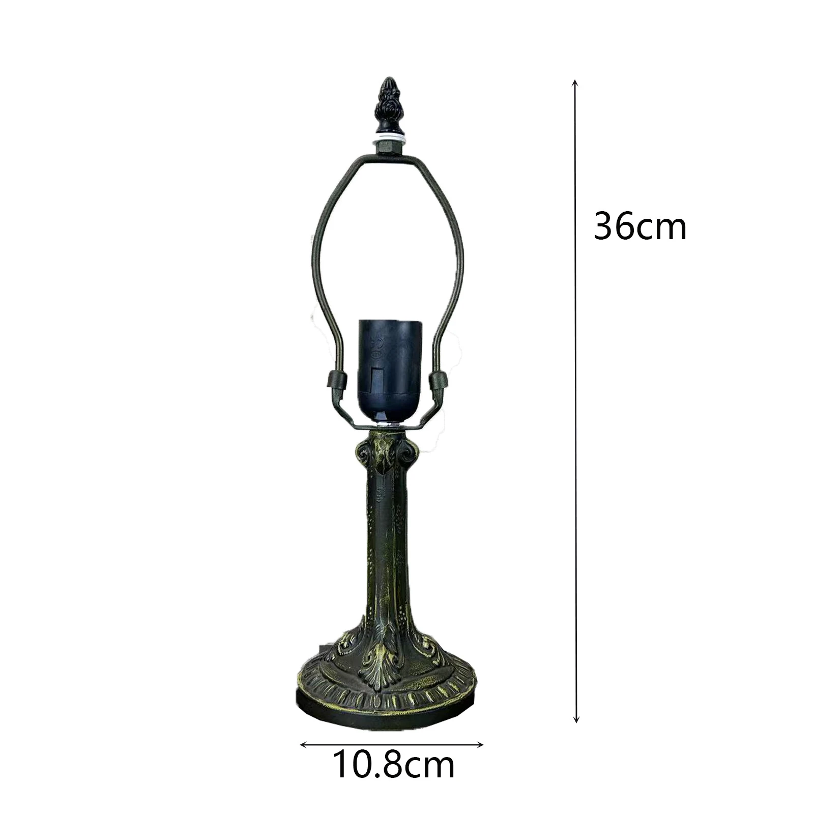 Base especial para iluminação Tiffany, adequada para base de lâmpada de mesa de 12/16 polegadas, material de resina