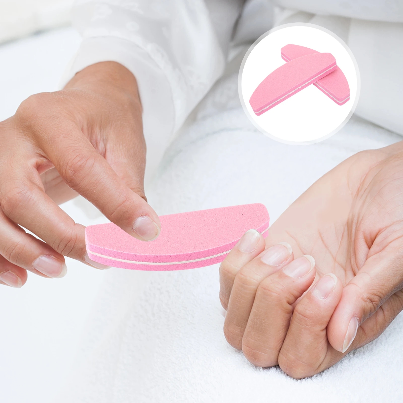 20pcs Nail File Fingernail Buffer Tools Sponge Files Block for Manicure Pedicure Shaping Polishing Removal Women