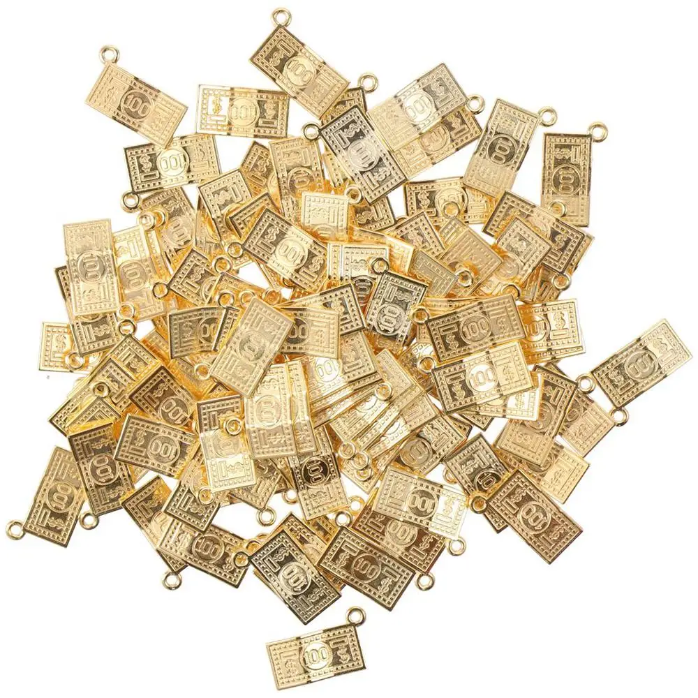 سبيكة ذهبية ، سحر فاتورة الدولار الأمريكي ، دلايات المال ، صناعة المجوهرات التي تصنعها بنفسك ، إكسسوارات الأساور والقلادات ، #1