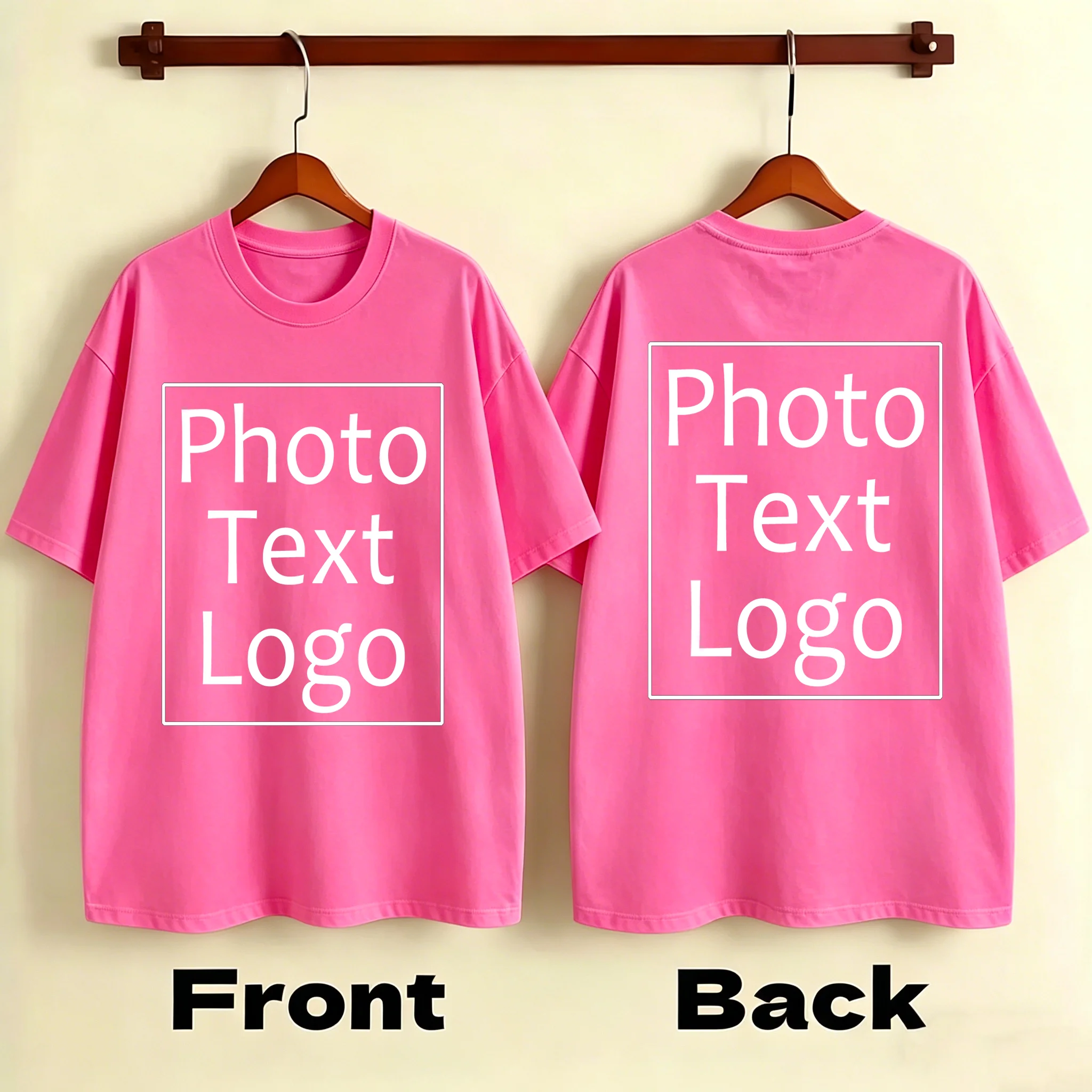 Summer Personalized Custom Design Short Sleeve Womens Y2K Fashion Cotton T-Shirt All-Match Soft Breathable Tops Casual Loose Tee image 2