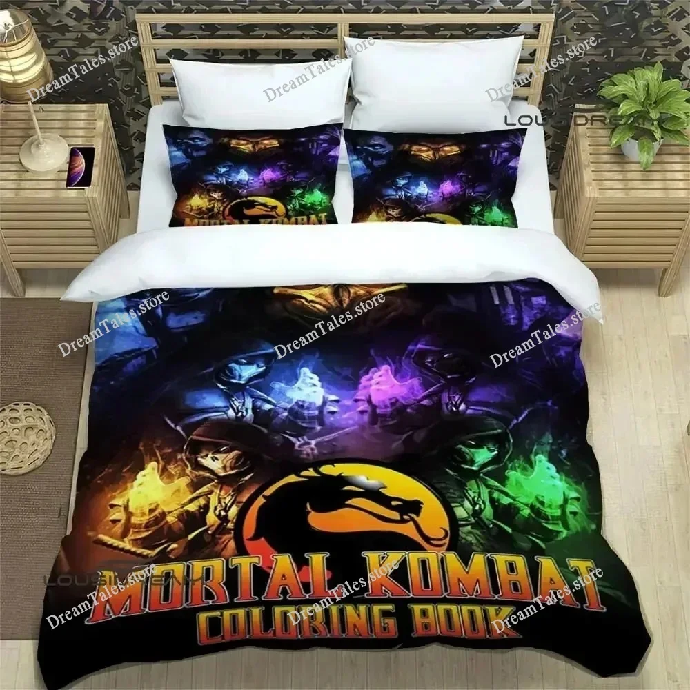 Mortal Kombat Cartoon Printed Bedding Sets Exquisite Supplies Set Duvet Cover Bed Comforter Set Bedding Set Luxury Birthday Gift