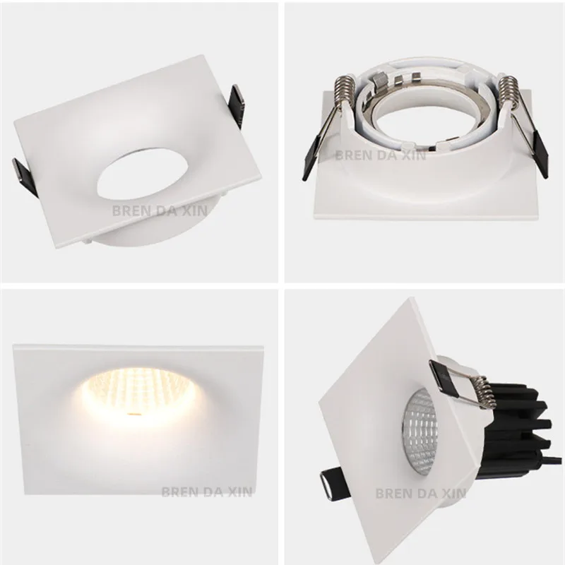 Universal white and black GU10 spot light sky lantern LEDMR16 anti-glare E27 lamp holder GU5.3 embedded COB downlight frame bulb