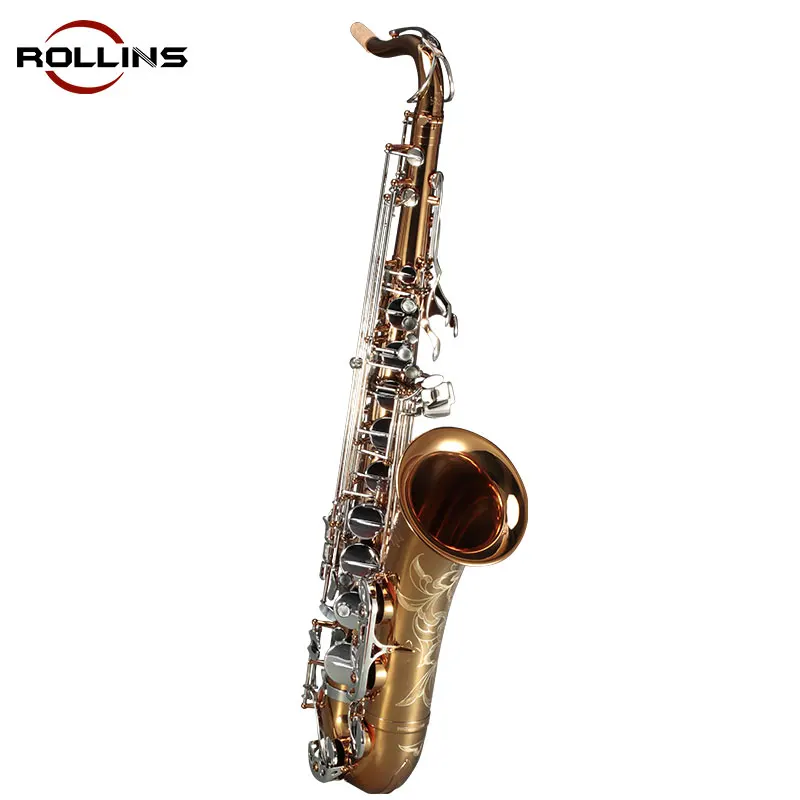 Musical Instruments High F# Bb Key Golden Lacquer Tenor Saxophone RST-9902s