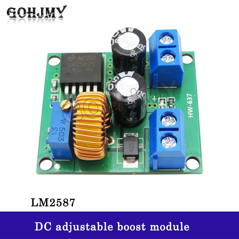 Регулируемый усилительный модуль постоянного тока LM2587, плата усилителя мощности 3V5V12V до 19V24V30V36V