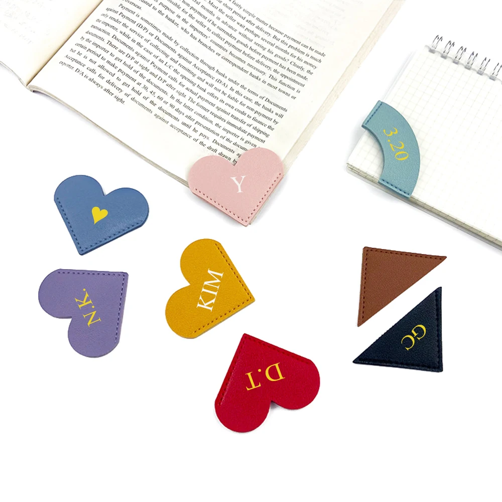 Custom Letters Corner Bookmark Personalize Logo Name Book Page Marker Library Activities Read-in DIY Souvenir Gift For Students