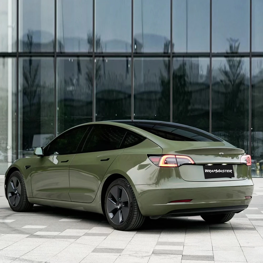 

PET Liner Dark Glossy Aurora Green Vinyl Wrap Film High-Quality Adhesive Vinyl for Signage And Vehicle Graphics