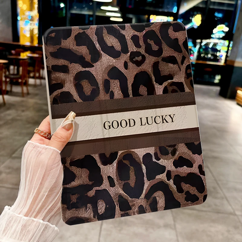 Lucky leopard print TABLET CASE FOR iPad pro 10/11-Inch 2020/6th/7th /8th /Air 3rd/Air 4th/9th gen/Air 5th Gen 2022/Air 11