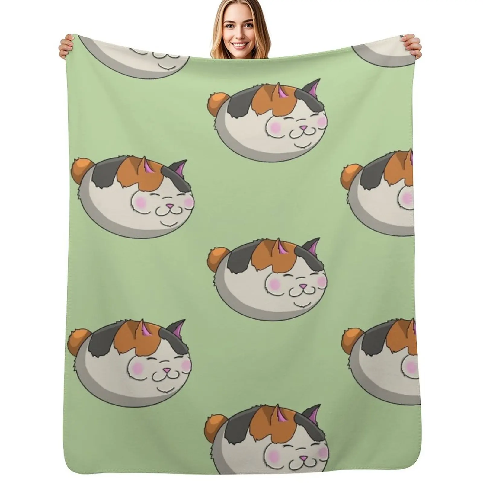 

Fat Cat Throw Blanket Luxury Brand Decorative Sofas Multi-Purpose Blanket