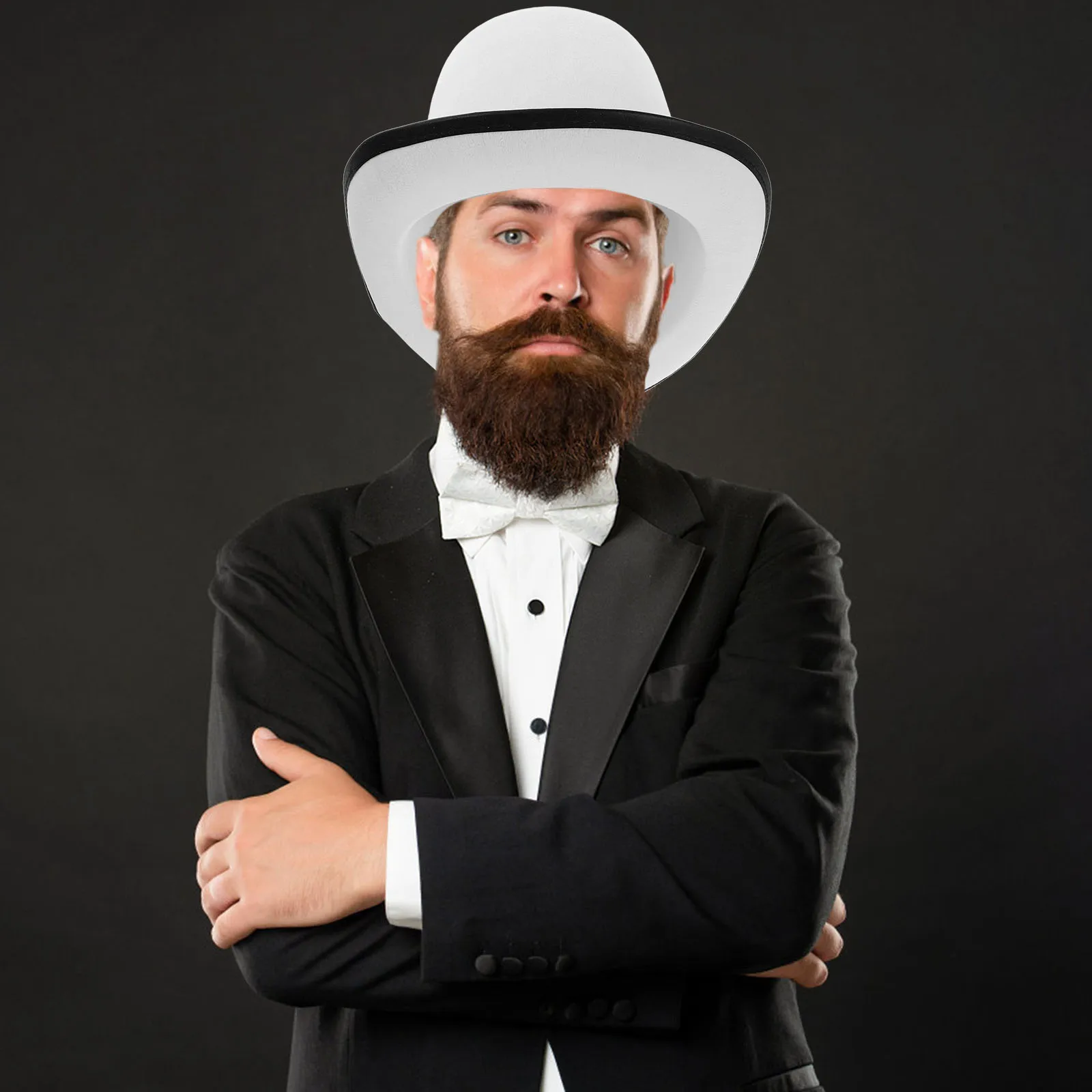 

Party Dress up Hat Magician Hats White for Men Clothing Tall Men's Man Costumes