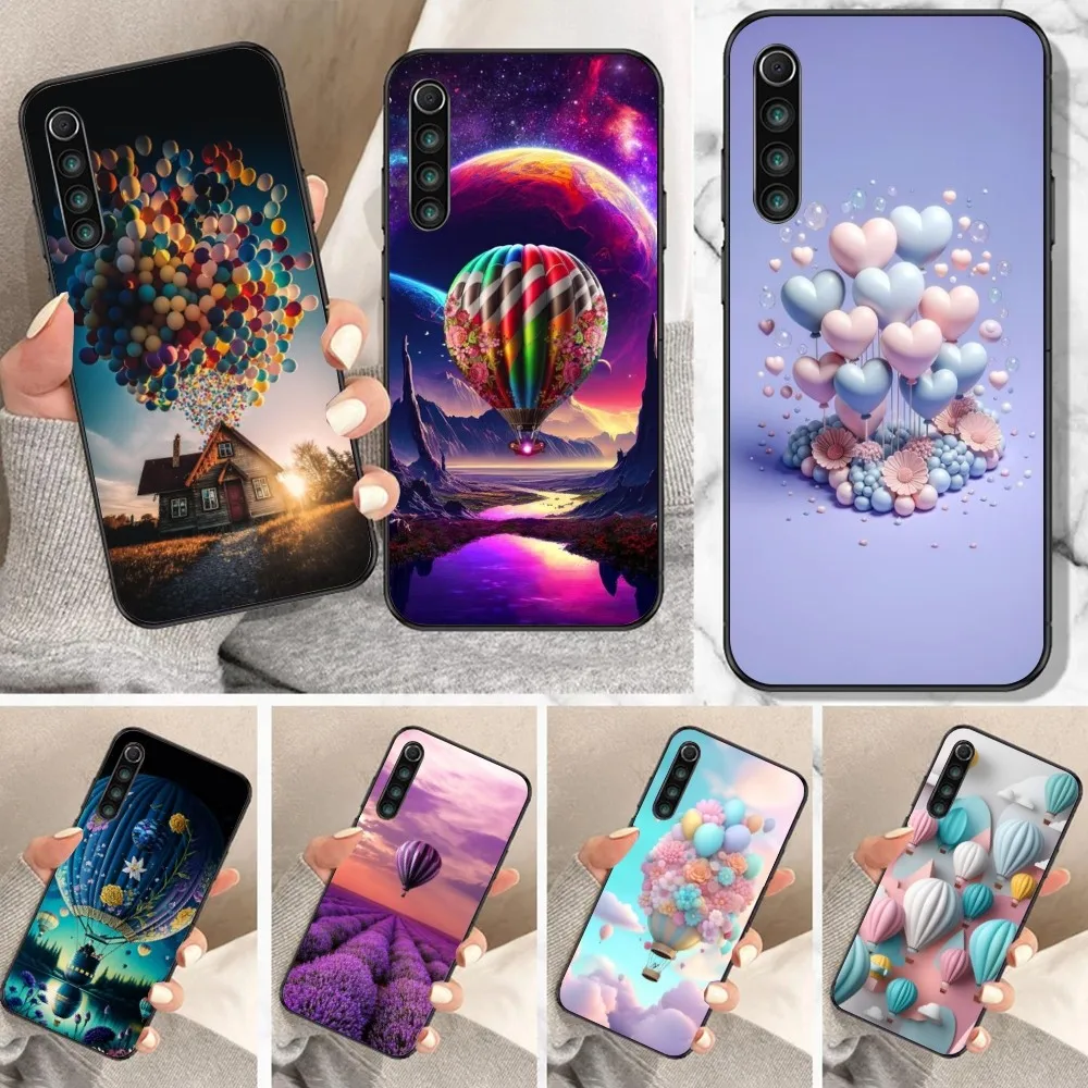 Hot Air Balloon Mobile Cell Phone Case for Xiaomi Mi 13 12 12S 12T 11T 10T 9T Lite Pro Ultra Poco F3 F4 F5 X4 GT Black Cover