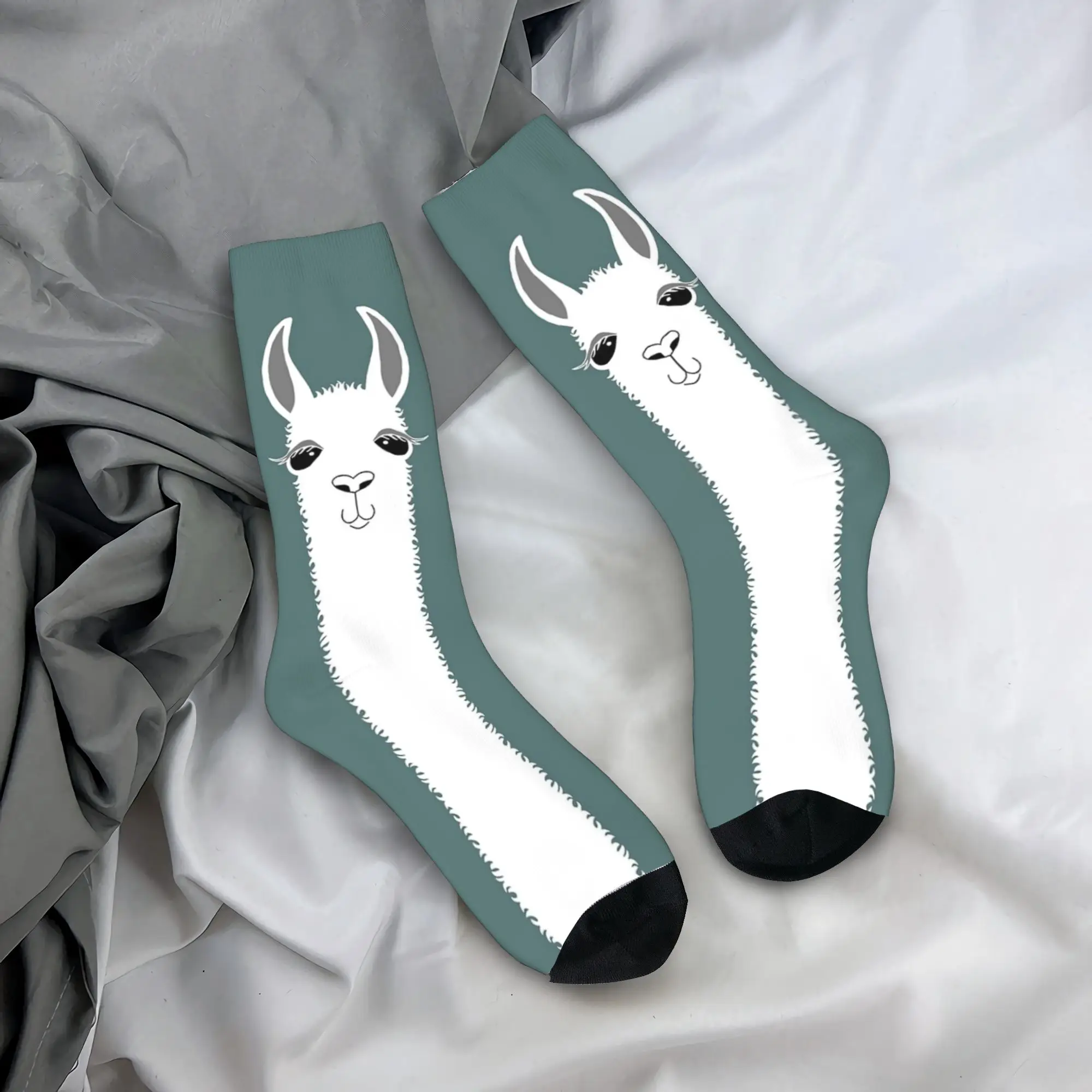Couple Socks LLAMA TWINS  Stockings Spring Vintage Warm Soft Socks Design Running Non-Slip Socks