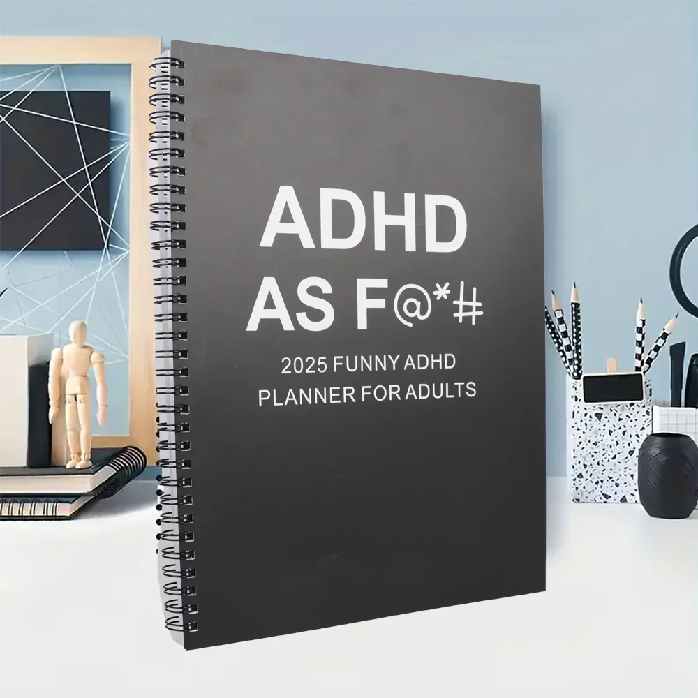 

2025 Funny ADHD Planner For Adults：12 Month Family Calendar 2025, Personalized Family Monthly Calendar Planner