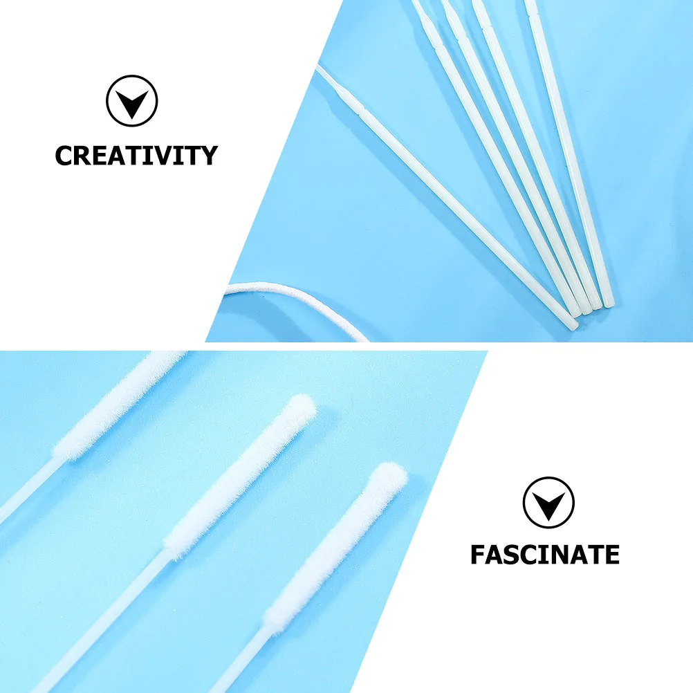 50pcs Disposable Nasal Swabs Flocking Collection Sampling Pharynx Lightweight Portable Sterile Individually Wrapped