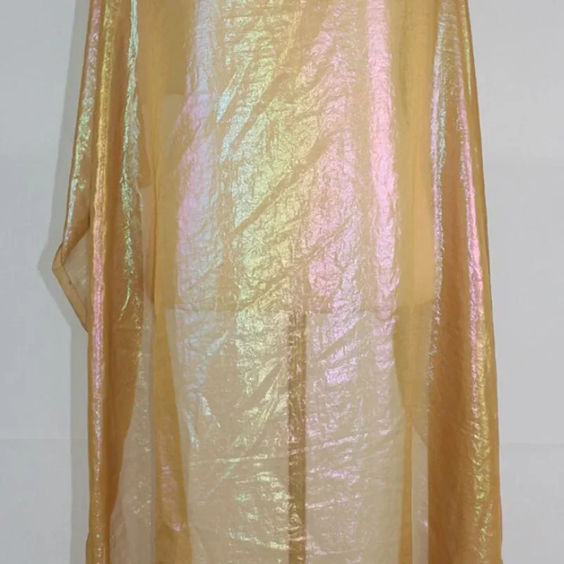 Bronzing Colorful Chiffon 30D Fabric Soft Breathable DIY Dress Fabric