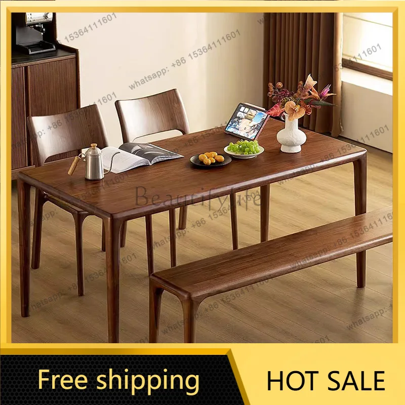FG Wood Makeup Dining Table Restaurant Coffee Salon Study Nordic Dining Table Designer Office Mesas De Comedor Kitchen Furniture