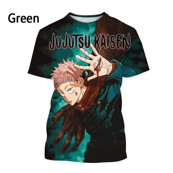 Summer Fashion Jujutsu Kaisen 3d Printed T-Shirt Anime Shirt Tops Men Women Casual Short Sleeve