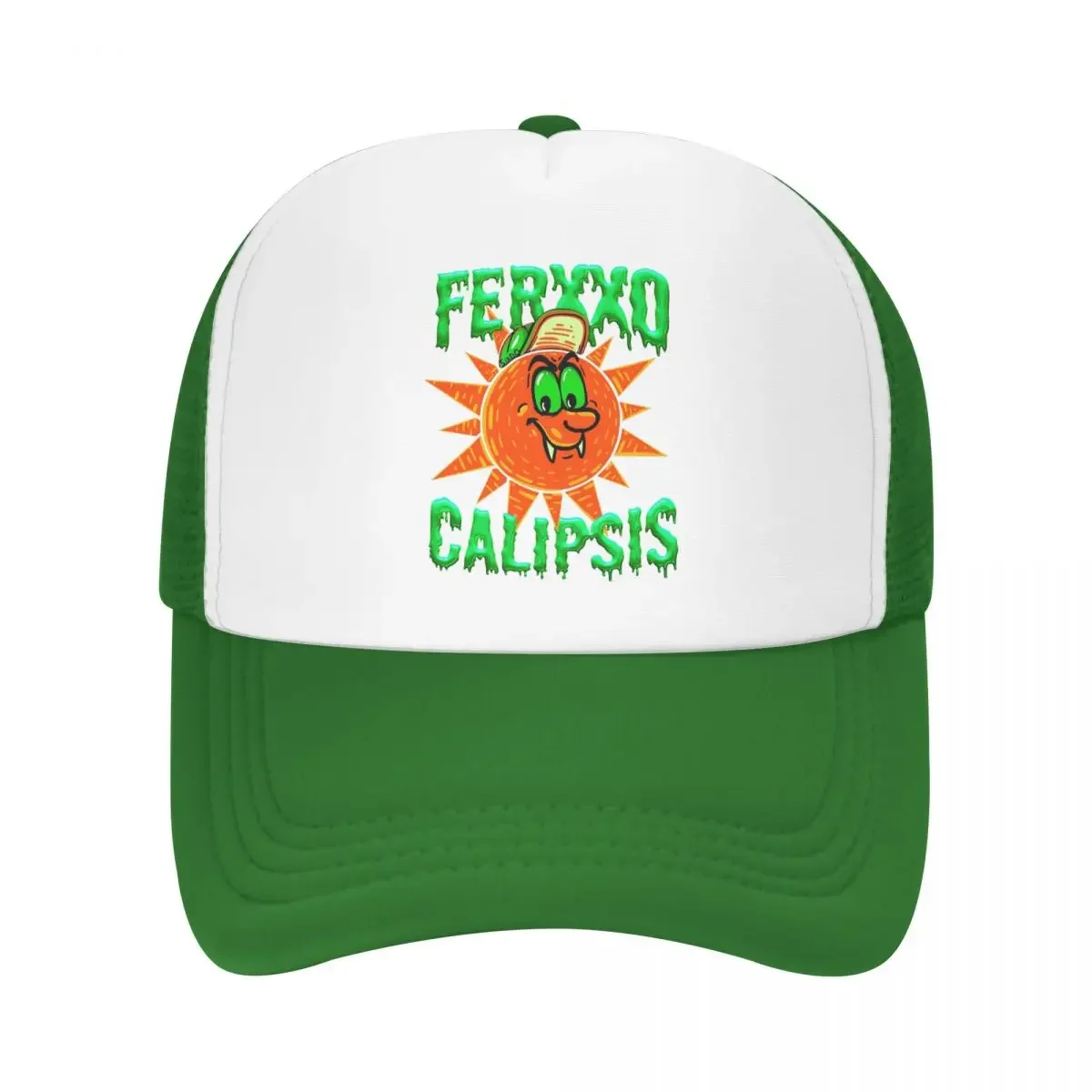 Men Women Feid Ferxxo Calipsis 2024 Tour Trucker Hats Hip-Hop Mesh Baseball Caps Polyester Dad Hat Sun Hats Adjustable Summer