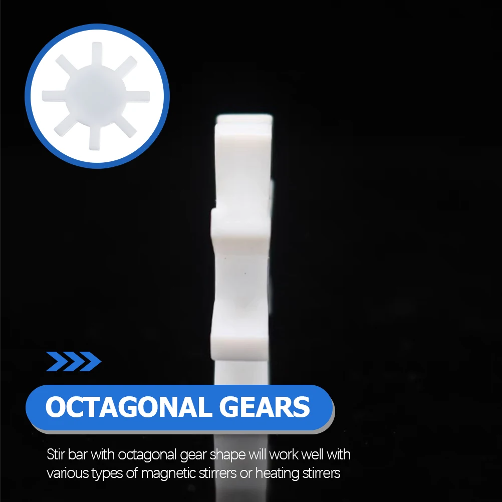 

2pcs Magnetic Bar PTFE Gear Shape 7x40mm Gear-Shape Laboratory Stirring Bar For Lab Equipment Teaching Devices Biology Research