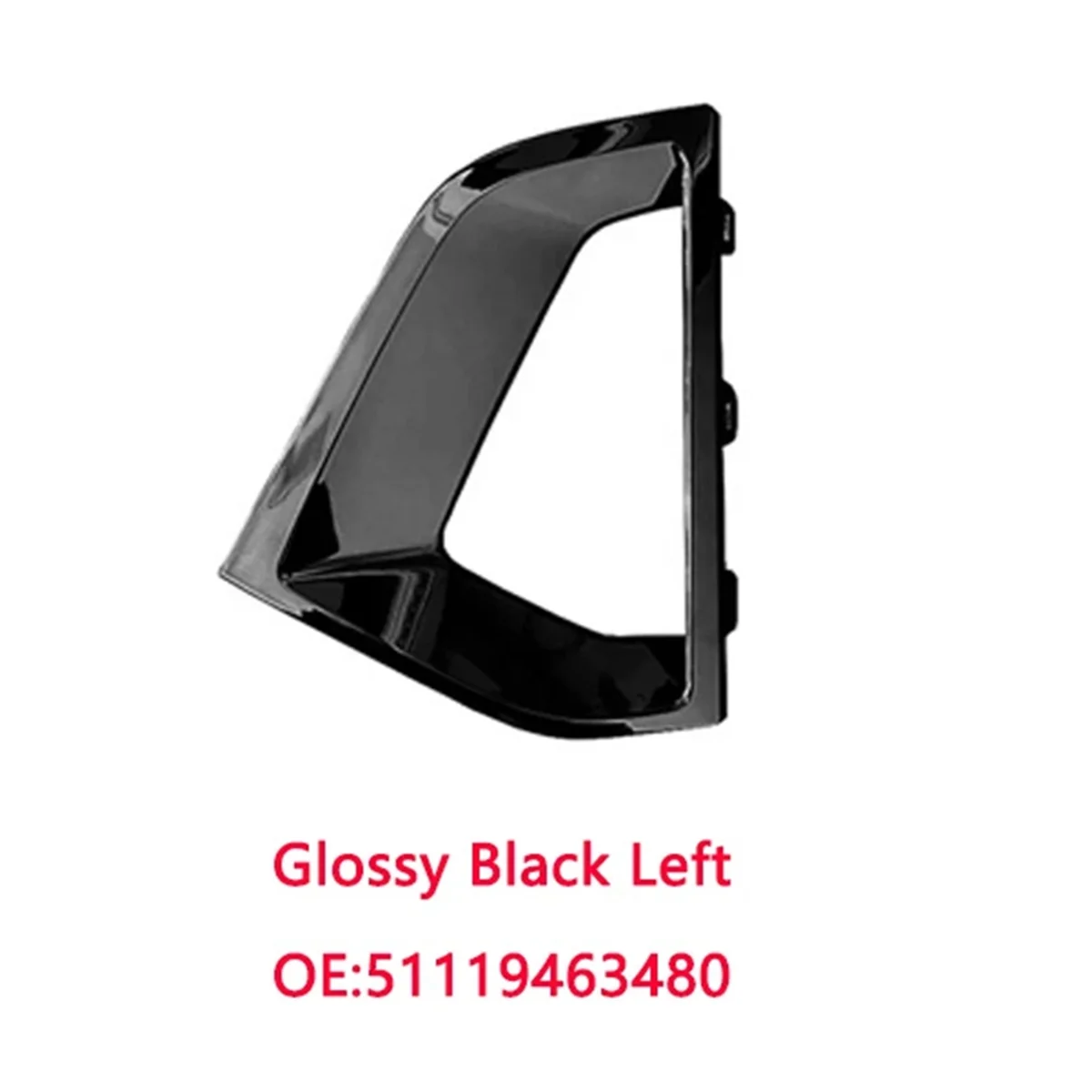 

1Pair Front Bumper Grille Cover Brake Air Duct Trim Case for BMW 5 Series G30 G31 G38 2021-2024 Black