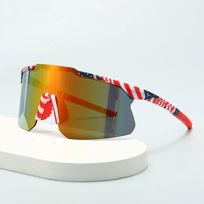 2024 New Outdoor Sports Sunglasses Men Women American Flag Independence Day Sun Glasses Mountain Skiing Cycling Eyewears UV400