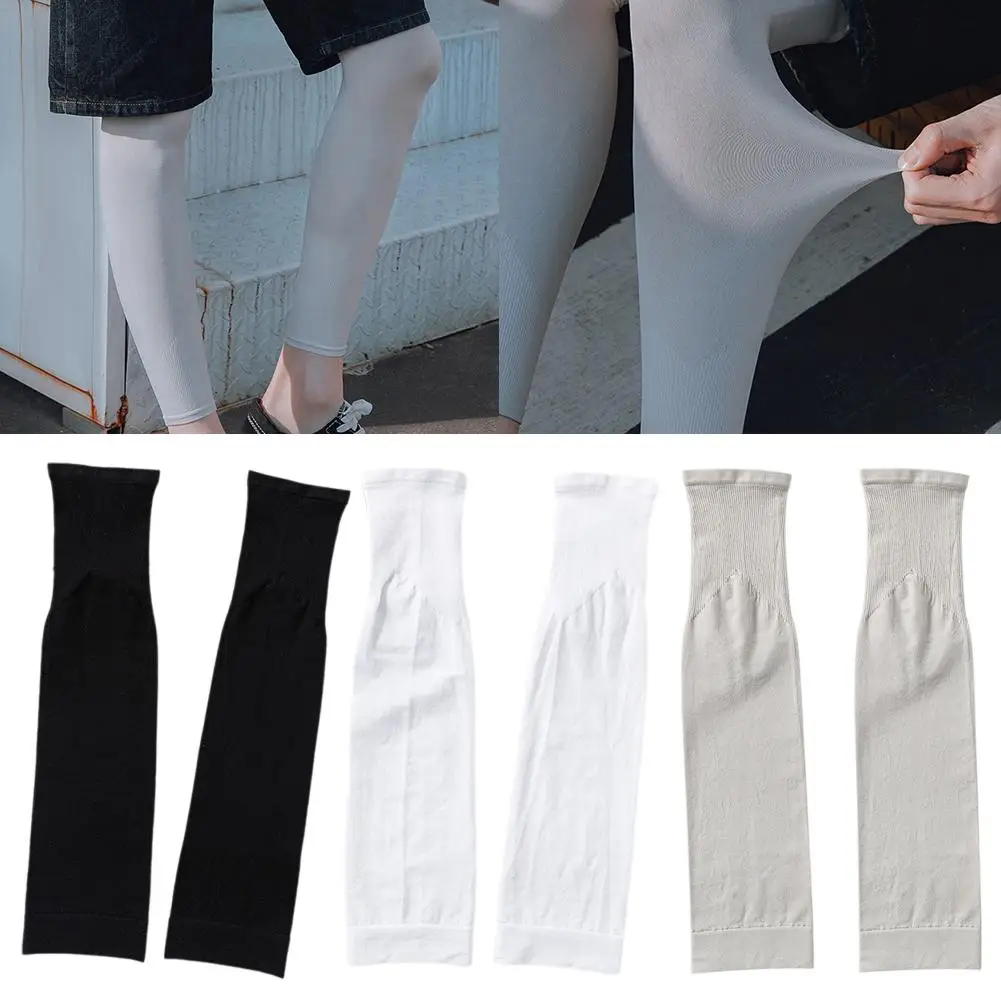 Summer Outdoor Cycling Leg Covers Ice Silk Sun Protection Leg Sleeves Sunscreen Leggings Breathable Anti-UV Sports Elastici S2C6