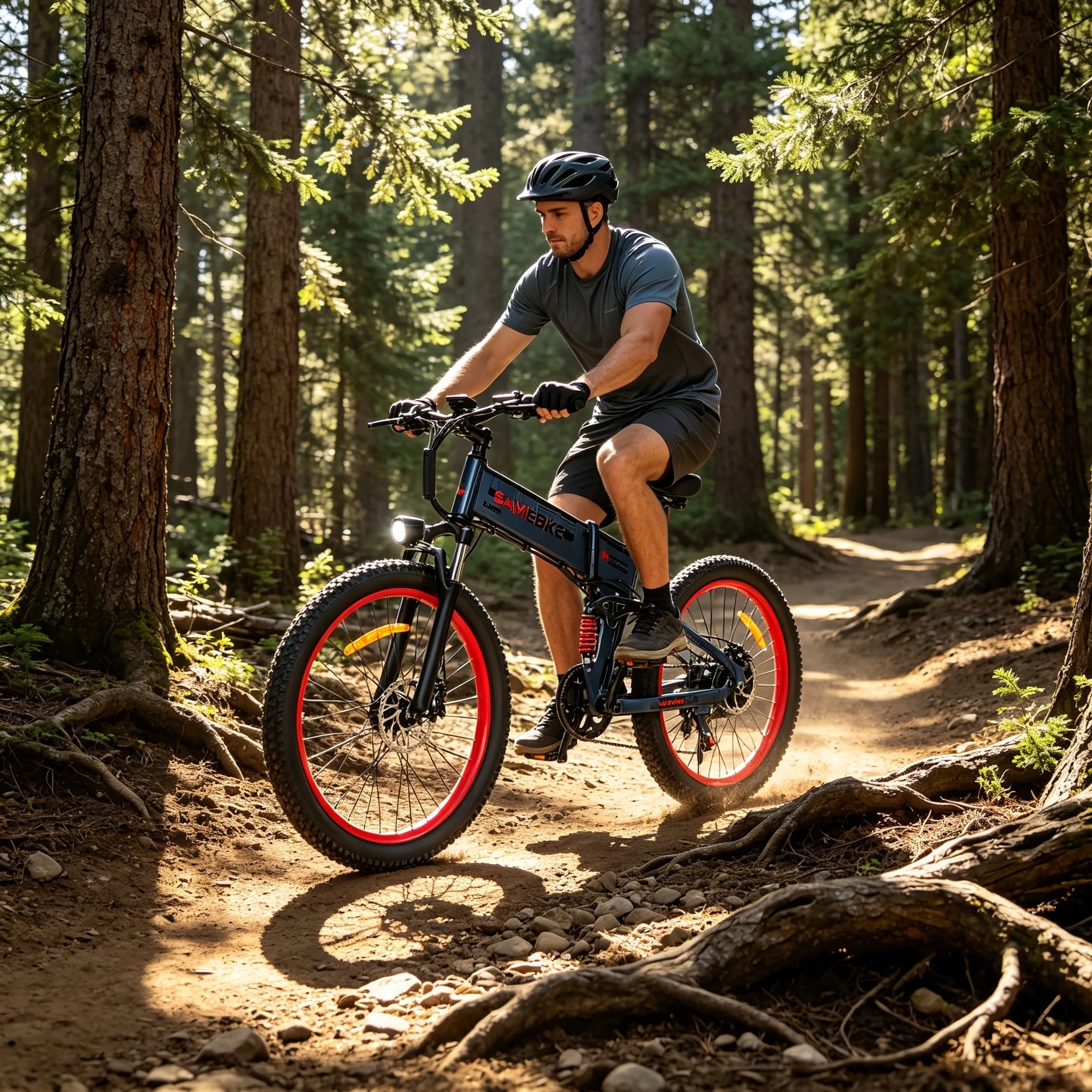 1000W Folding Fat Tire Ebike SAMEBIKE LO26Plus All Terrain Off Road Electric Bike 48V 15AH Removable Battery Dual Suspension For Adults
