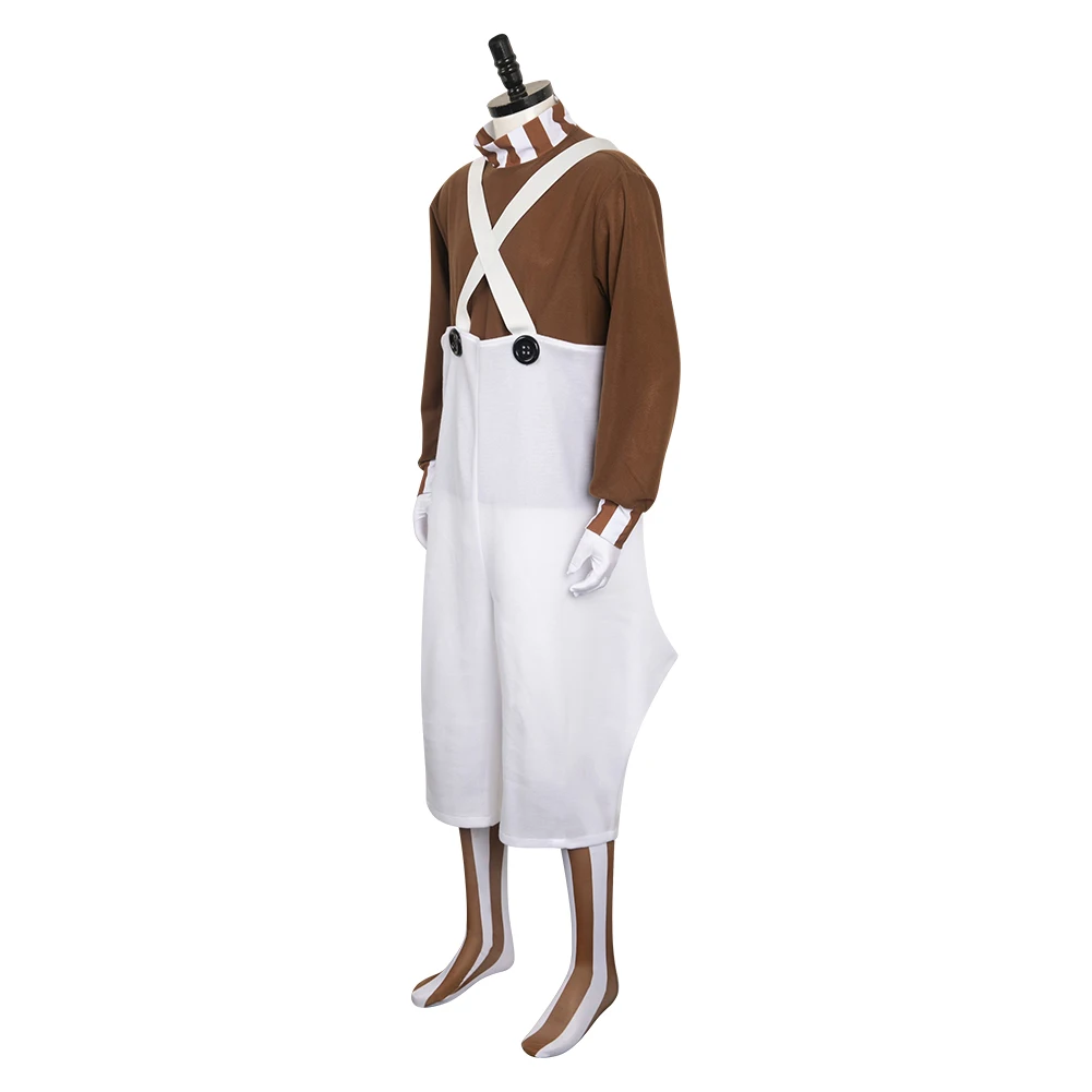 Movie Cos Chocolate Factory Worker Cosplay Costume Outfits Fantasy Uniform Halloween Carnival Suit Accessories For Male Roleplay