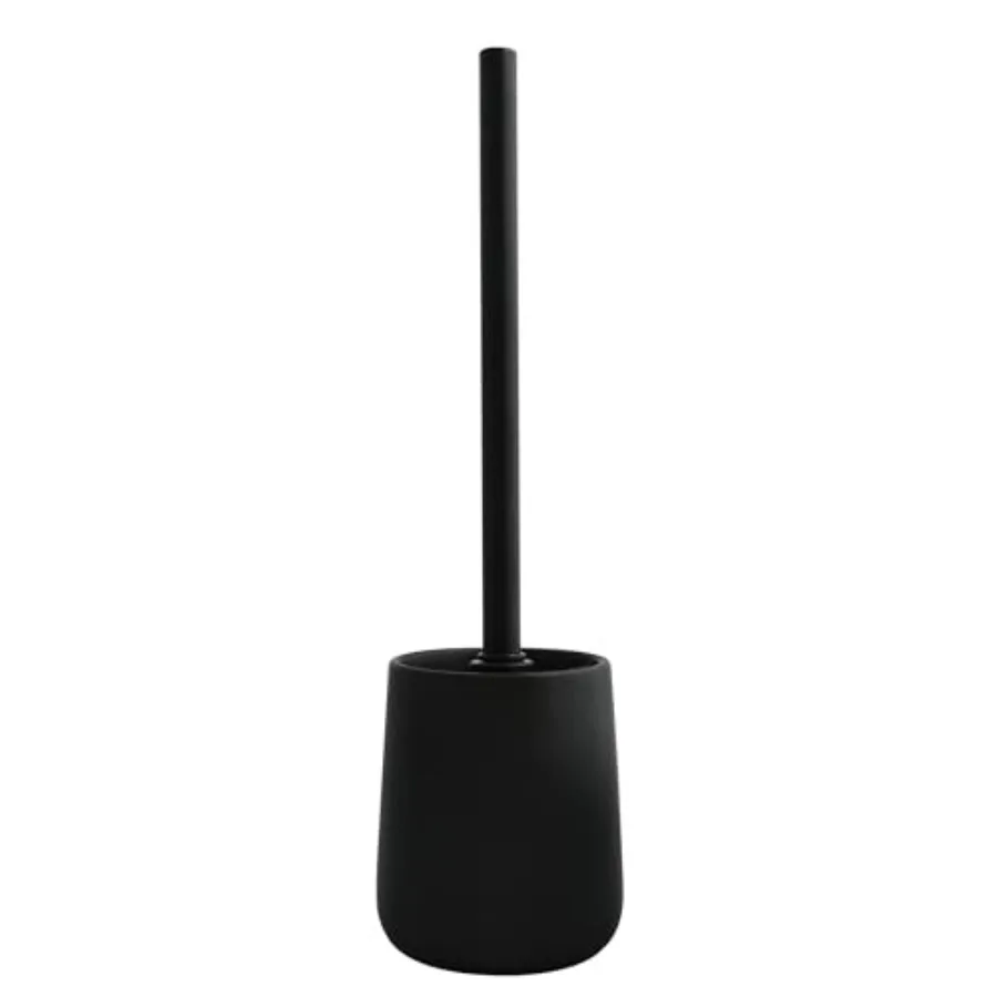 MSV - Brosse WC avec support en céramique - Modèle MAONIE - Poils résistants à l'usure - 10,4 x 38,8 cm - à poser - Serviteur WC