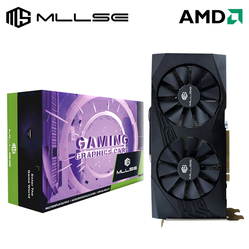 

MLLSE AMD Radeon RX 580 8GB Gaming Graphics Card GDDR5 256-bit PCI Express 3.0 ×16 8Pin 14 NM GPU Desktops Placa De Video Card