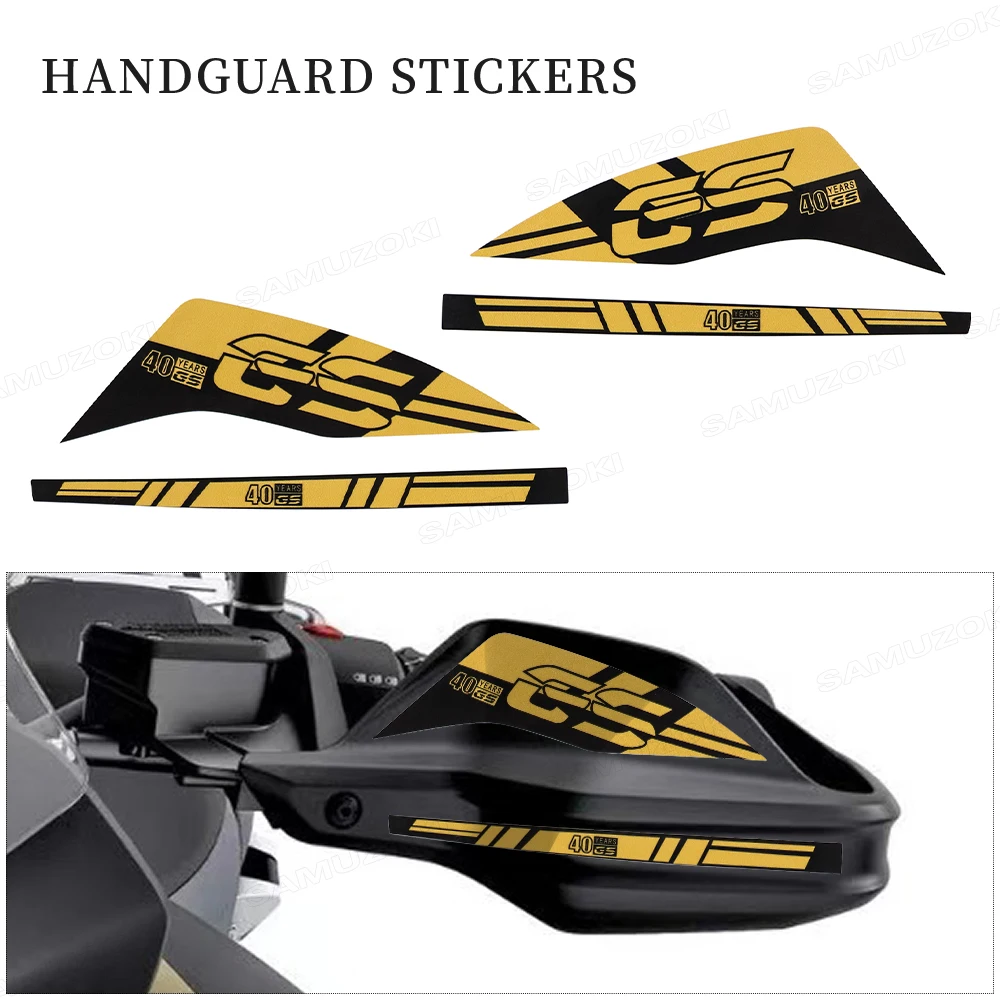 

Наклейки для защиты рук мотоцикла, наклейки для R1250GS ADV R 1200GS Adventure XR F850/750/650GS, 40 лет, тройной черный, водонепроницаемый