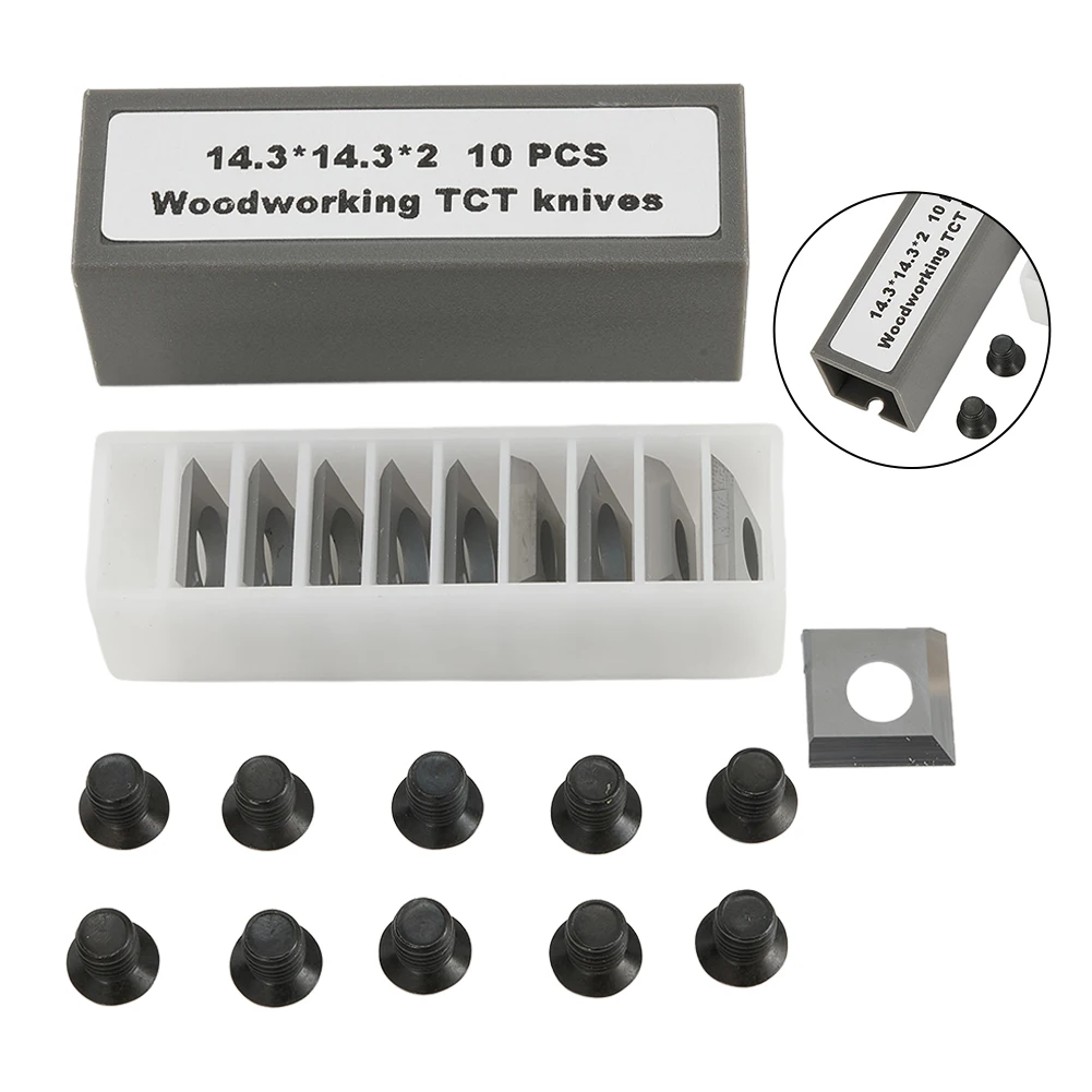

High Hardness Carbide Inserts, 14 3mm Square Shape, 2mm Thickness, Perfect for Hardwood and Softwood Pack of 10