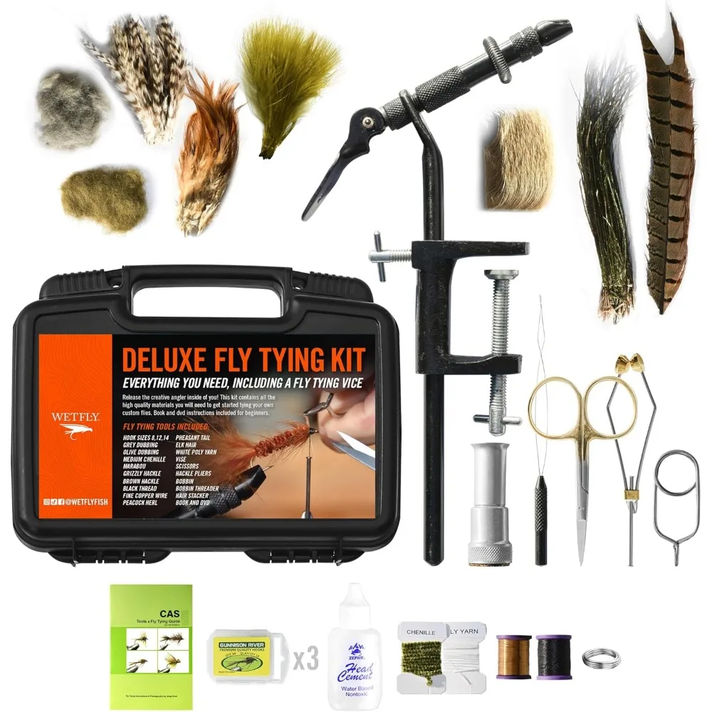 

Deluxe Fly Tying Vise and Tools Kit