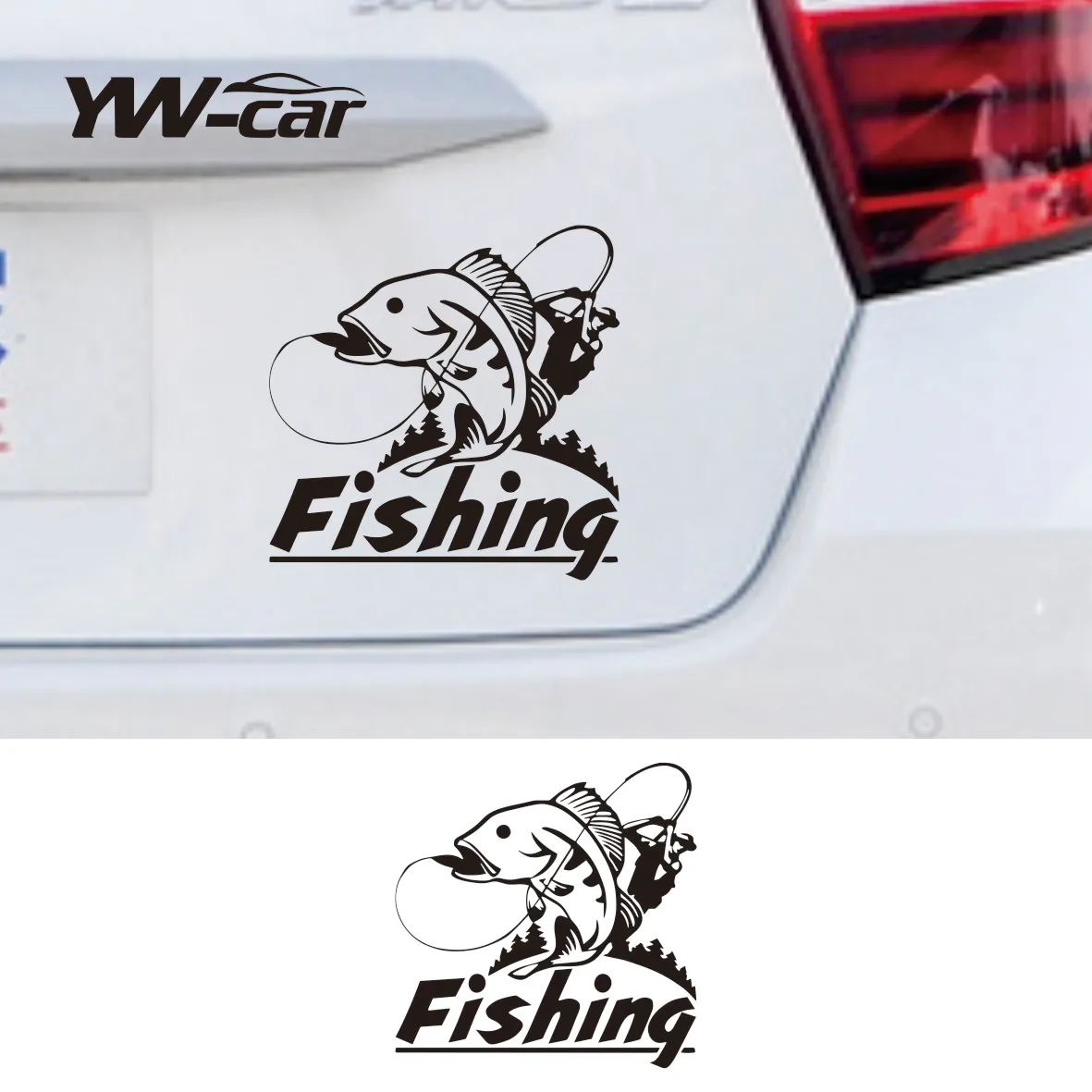 

Die-Cut Vinyl Decal Fishing Рыбалка Car Sticker Waterproof Auto Decors on Car Body Bumper Rear Window Laptop Choose Size 41391