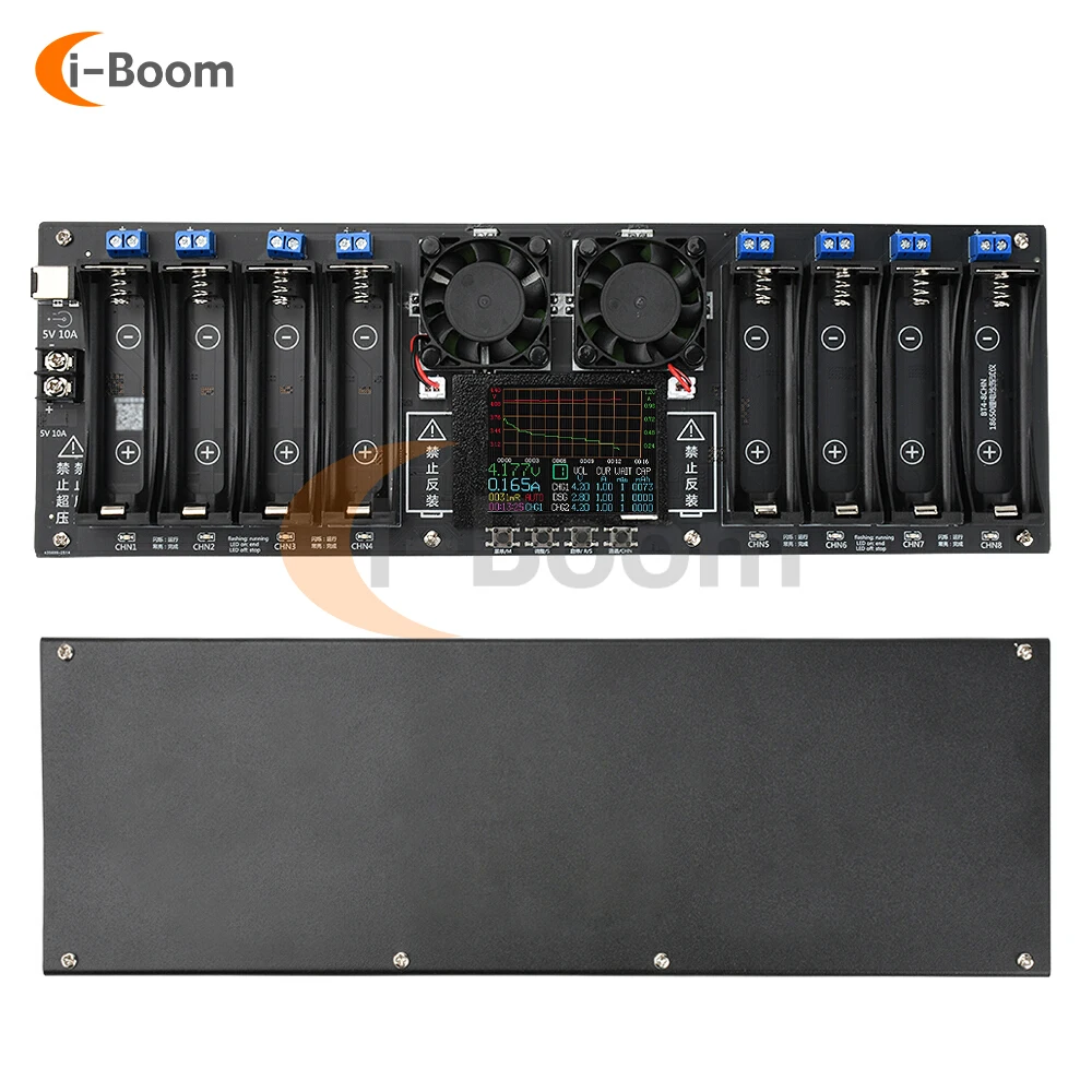 DC 5V updated 8-Channel 18650 Battery Capacity Internal Resistance Tester Automatic Charge and Discharge Detection Module