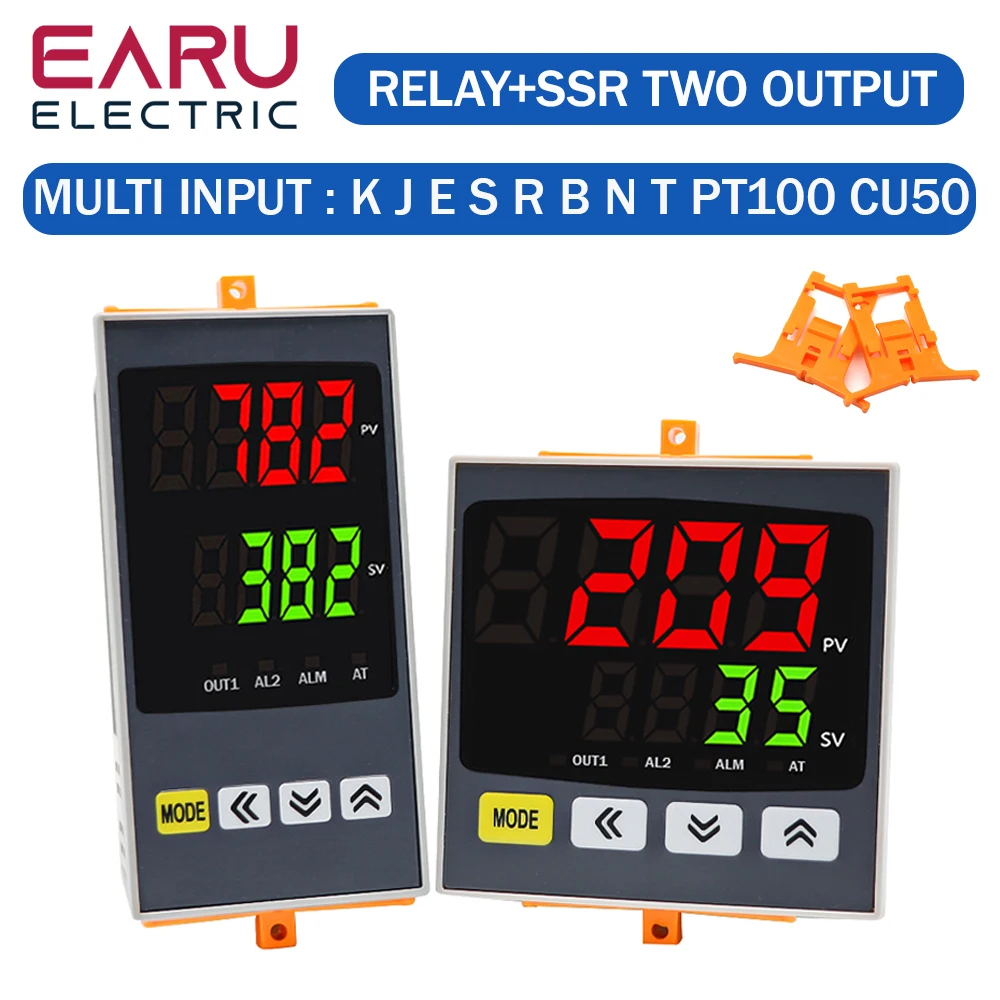 New Digital PID Temperature Controller Heating Cooling SSR Relay Output Thermostat Module Thermocontroller Universal Input 220V