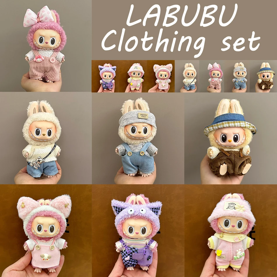

Labubu Clothing Accessories Labubu Doll Clothing Sports Style Set Strap Pants Hat Doll Clothing Fashion Dressing Cute Doll